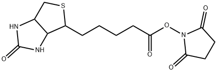 2,5-dioxopyrrolidin-1-yl 5-{2-oxo-hexahydro-1H-thieno[3,4-d]imidazol-4-yl}pentanoate 结构式