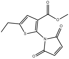 methyl 2-(2,5-dioxopyrrol-1-yl)-5-ethylthiophene-3-carboxylate Struktur