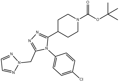 tert-butyl 4-(5-((2H-1,2,3-triazol-2-yl)methyl)-4-(4-chlorophenyl)-4H-1,2,4-triazol-3-yl)piperidine-1-carboxylate,859154-15-7,结构式