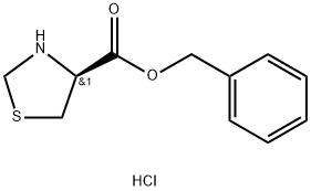 S-4-Thiazolidinecarboxylic acid phenylmethyl ester hydrochloride Struktur