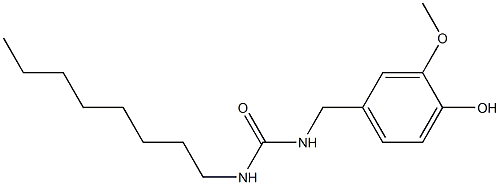 Urea, N-[(4-hydroxy-3-methoxyphenyl)methyl]-N'-octyl- Struktur
