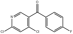 (4,6-二氯-3-吡啶基)(4-氟苯基)甲酮, 862170-55-6, 结构式