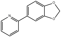 2-[3,4-(メチレンジオキシ)フェニル]ピリジン 化学構造式