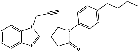 1-(4-butylphenyl)-4-(1-(prop-2-yn-1-yl)-1H-benzo[d]imidazol-2-yl)pyrrolidin-2-one Structure