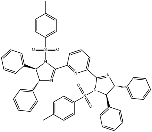 2,6-双[(4R,5R)-4,5-二氢-1-[(4-甲基苯基)磺酰基]-4,5-二苯基-1H-咪唑-2-基]吡啶, 863491-57-0, 结构式