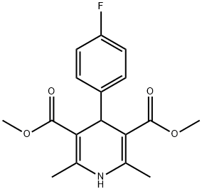 dimethyl 4-(4-fluorophenyl)-2,6-dimethyl-1,4-dihydro-3,5-pyridinedicarboxylate Struktur