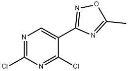 2,4-Dichloro-5-(5-methyl-[1,2,4]oxadiazol-3-yl)
-pyrimidine Structure