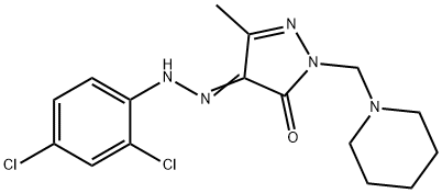 864869-20-5 (4Z)-4-[(2,4-dichlorophenyl)hydrazinylidene]-5-methyl-2-(piperidin-1-ylmethyl)pyrazol-3-one