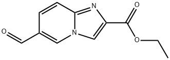 6-Formyl-imidazo[1,2-a]pyridine-2-carboxylic acid ethyl ester 结构式