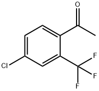 1-(4-クロロ-2-トリフルオロメチルフェニル)エタノン 化学構造式