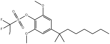 2,6-二甲氧基-4-(2-甲基辛烷-2-基)苯基三氟甲磺酸负离子, 866398-16-5, 结构式