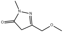 3-(メトキシメチル)-1-メチル-4,5-ジヒドロ-1H-ピラゾール-5-オン 化学構造式