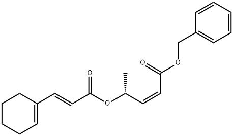 (R,Z)-benzyl 4-(((E)-3-(cyclohex-1-en-1-
yl)acryloyl)oxy)pent-2-enoate 结构式