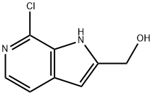 (7-氯-1H-吡咯并[2,3-C]吡啶-2-基)甲醇, 867034-35-3, 结构式