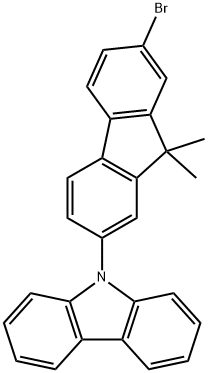 9H-Carbazole, 9-(7-bromo-9,9-dimethyl-9H-fluoren-2-yl)- Structure