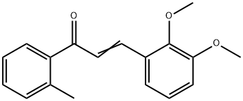(2E)-3-(2,3-ジメトキシフェニル)-1-(2-メチルフェニル)プロプ-2-エン-1-オン 化学構造式