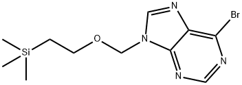 6-bromo-9-((2-(trimethylsilyl)ethoxy)methyl)-9H-purine, 870280-82-3, 结构式