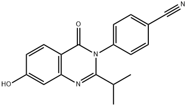 4-(7-羟基-2-异丙基-4-氧代喹唑啉-3(4H)-基)苯腈 结构式