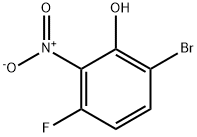 6-bromo-3-fluoro-2-nitrophenol 化学構造式