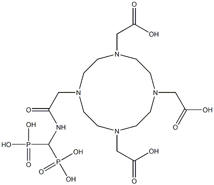1,4,7,10-Tetraazacyclododecane-1,4,7-triacetic acid, 10-[2-[(diphosphonomethyl)amino]-2-oxoethyl]- Structure