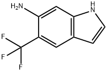 5-(三氟甲基)-1H-吲哚-6-胺,873055-24-4,结构式