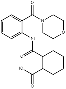 2-({[2-(4-morpholinylcarbonyl)phenyl]amino}carbonyl)cyclohexanecarboxylic acid Structure
