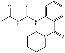 N-({[2-(1-piperidinylcarbonyl)phenyl]amino}carbonothioyl)acetamide Structure