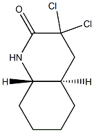 2(1H)-Quinolinone, 3,3-dichlorooctahydro-, trans-,87624-26-8,结构式