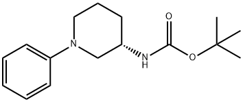 (S)-3-(BOC-AMINO)-1-PHENYL-PIPERIDINE,876377-58-1,结构式
