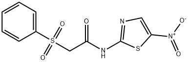 2-(benzenesulfonyl)-N-(5-nitro-1,3-thiazol-2-yl)acetamide Struktur
