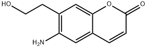 6-amino-7-(2-hydroxyethyl)-2H-chromen-2-one Struktur