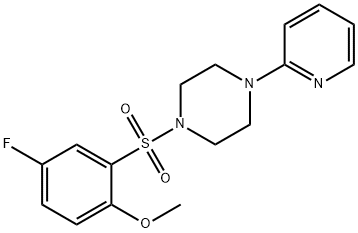 1-[(5-fluoro-2-methoxyphenyl)sulfonyl]-4-(2-pyridinyl)piperazine Structure