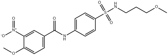 4-methoxy-N-{4-[(3-methoxypropyl)sulfamoyl]phenyl}-3-nitrobenzamide Structure