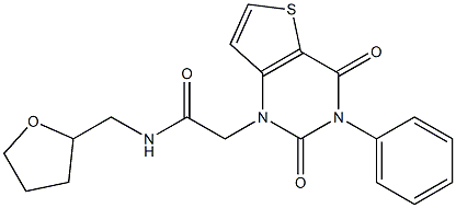 2-(2,4-dioxo-3-phenylthieno[3,2-d]pyrimidin-1-yl)-N-(oxolan-2-ylmethyl)acetamide Structure
