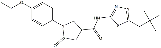 N-[5-(2,2-dimethylpropyl)-1,3,4-thiadiazol-2-yl]-1-(4-ethoxyphenyl)-5-oxopyrrolidine-3-carboxamide Structure