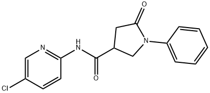N-(5-chloropyridin-2-yl)-5-oxo-1-phenylpyrrolidine-3-carboxamide Struktur
