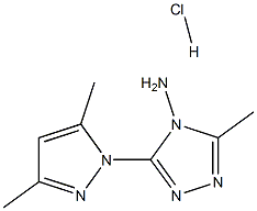 3-(3,5-Dimethyl-1H-pyrazol-1-yl)-5-methyl-4H-1,2,4-triazol-4-amine hydrochloride Structure