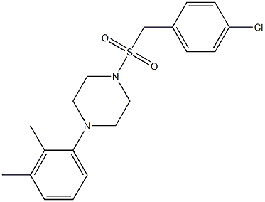1-[(4-chlorophenyl)methylsulfonyl]-4-(2,3-dimethylphenyl)piperazine Structure