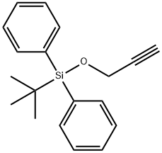 (プロパルギルオキシ)tert-ブチルジフェニルシラン 化学構造式