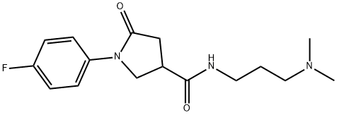 N-[3-(dimethylamino)propyl]-1-(4-fluorophenyl)-5-oxopyrrolidine-3-carboxamide Structure