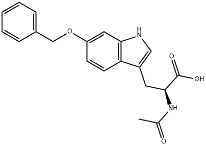 2-Acetamido-3-(6-(benzyloxy)-1H-indol-3-yl)propanoic acid 结构式