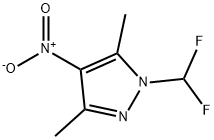1-(二氟甲基)-3,5-二甲基-4-硝基-1H-吡唑,882236-15-9,结构式