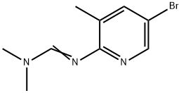 (E)-N'-(5-溴-3-甲基吡啶-2-基)-N,N-二甲基甲亚胺 结构式