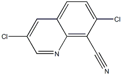 8-Quinolinecarbonitrile, 3,7-dichloro- 结构式