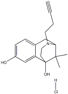 2,6-Methano-3-benzazocine-6,8(1H)-diol, 3-(3-butyn-1-yl)-2,3,4,5-tetrahydro-11,11-dimethyl-, hydrochloride,88531-67-3,结构式