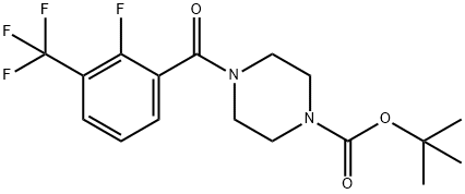 tert-butyl 4-(2-fluoro-3-(trifluoromethyl)benzoyl)piperazine-1-carboxylate 结构式