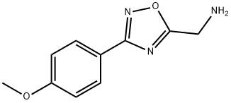 [3-(4-メトキシフェニル)-1,2,4-オキサジアゾール-5-イル]メタンアミン 化学構造式