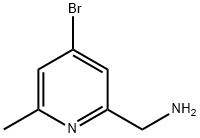 (4-BROMO-6-METHYLPYRIDIN-2-YL)METHANAMINE, 886372-55-0, 结构式