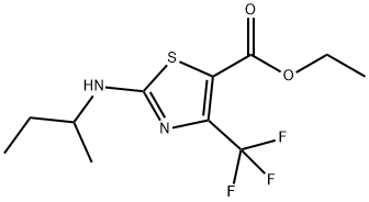 Ethyl 2-(sec-butylamino)-4-(trifluoromethyl)-1,3-thiazole-5-carboxylate Struktur