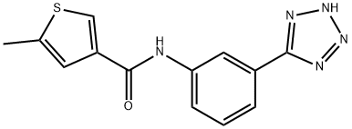 5-methyl-N-[3-(2H-tetrazol-5-yl)phenyl]thiophene-3-carboxamide Structure